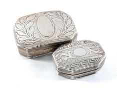 GEORGE III SILVER VINAIGRETTE by Samuel Pemberton, Birmingham 1810, gilt interior with original