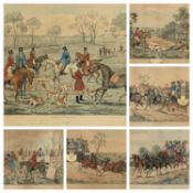 HENRY ALKEN (1784-1851) six colour hunting prints - 'The Meet', 'Full Cry', 'The Death', 'A Smart