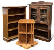 20TH CENTURY FURNITURE ASSORTMENT, to include oak open bookcase, 109 (h) x 79 (w) x 32cms (d);