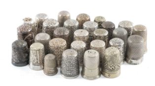 COLLECTION OF METAL THIMBLES, including a number marked 'CH Dorcas' Provenance: private collection