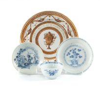CHAMBERLAINS WORCESTER PLATE, inscribed 'Katherine Stewart Forbes', 19.5cms (diam.); and Chinese