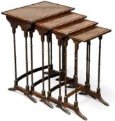 REPRODUCTION QUARTETTO OF TABLES, 72 (h) x 50 (w) x 35cms (d) the largest Provenance: private