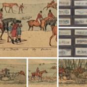 SET OF TWELVE 19TH CENTURY FOX HUNTING COLOUR PRINTS, 11 x 59.5cms Provenance: private collection