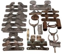 ASSORTMENT OF VINTAGE CAST METAL BOLLARD CLEATS Provenance: private collection