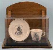 LIVERPOOL SHIPPERIES EXHIBITION 1886 OPENING COMMEMORATION CUP & SAUCER Provenance: private