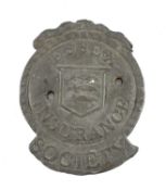 AMENDED DESCRIPTION - REPRODUCTION CAST LEAD FIRE MARK,‘Essex Insurance Society’, 20 x 16.5 cms