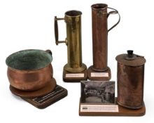 SHIPPING LINE METALWARE, comprising Henry Wilson & Co., Liverpool hot water container, 25cms (h);