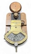 SIEMENS BROTHERS & CO. LTD, LONDON BRASS-CASED SHIP'S TELEGRAPH, with copper bell, 90cms (h)