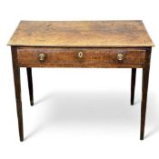 PROVINCIAL OAK SINGLE-DRAWER SIDE TABLE, EARLY 19th CENTURY, 72 (h) x 91 (w) x 53cms (d) Provenance: