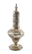 GEORGE V SILVER BALUSTER PEPPER POT, Birmingham 1911, 15.5cms (h), 3ozt Provenance: private