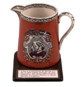 LATE VICTORIAN PRINTWARE PLIMSOLL LINE JUG, commemorating the Reform Bill by Samuel Plimsoll, a