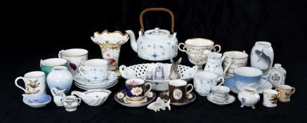 DECORATIVE CHINA & PORCELAIN, including Coalport and other Christening tankards, Royal Copenhagen,
