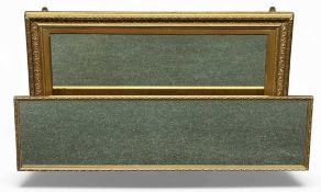 GILT FRAMED WALL MIRRORS, 70 x 110cms and 125 x 34cms (2) Provenance: private collection Cheshire