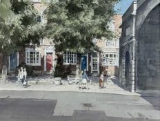 ‡ STANLEY ORCHART (British, 1920-2005) watercolour - entitled verso 'Old Houses at Chester (