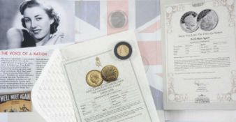 KING CHARLES III CORONATION COMMEMORATIVE 9CT GOLD COIN, 2023 proof, with certificate, 8g;