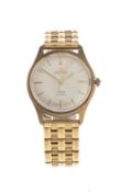 JAEGER-LECOULTRE 9CT GOLD GENT'S AUTOMATIC WRISTWATCH, c. 1962, 28mms dial with baton numerals and