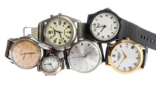 TISSOT SEASTAR SEVEN GENT'S AUTOMATIC STAINLESS-STEEL WRISTWATCH, 33mms (diam.), on leather strap (