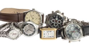 ASSORTED FASHION WATCHES, including gold-plated Saint Honoré (Paris) tank wristwatch (screw back