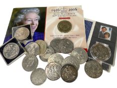 ASSORTED COINS, including two Victoria silver crowns, 1892 and 1893, Victoria double florin, 1890,