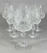 LARGE COLLECTION OF DRINKING GLASSES & DECANTERS, including etched and cut glass, six novelty