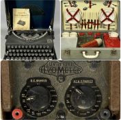 VINTAGE AVOMETER in case, Imperial 'Good Companion' portable typewriter, and a fully fitted