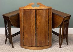 GROUP OF ANTIQUE FURNITURE, to include two neat mahogany Sutherland tables, and a two-door bow front