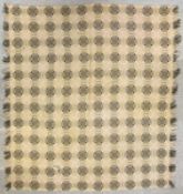 TRADITIONAL WELSH WOOLLEN BLANKET, beige, black, and grey geometric pattern, double sided and