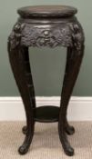 ENGINE CARVED & EBONISED WOODEN JARDINIÈRE STAND, 76cms (h) Provenance: private collection Conwy