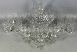 CUT GLASSWARE, selection including set of six tumblers, 10.5cms (h); two other tumblers, 10.5cms (