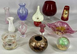 20TH CENTURY STUDIO GLASSWARE, including Mtarfa Maltese Jack in the Pulpit vase, 22cms (h);