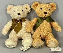 TWO STEIFF 'COZY YEARS' TEDDY BEARS, 2011 and 2014 Provenance: deceased estate Ynys Môn