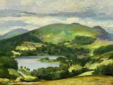 ‡ ADRIAN BEACH oil on board - Welsh landscape, signed lower right, 29 x 39cms Provenance: private