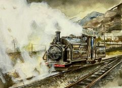 ‡ REBECCA KITCHIN watercolour - 'Welsh Pony at Llôn Gert', signed and dated 2021, 26 x 36cms