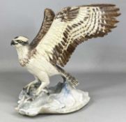 ‡ NEIL DALRYMPLE freestanding ceramic - Osprey with extended wings, signed and dated 2005, 34 (h)