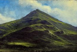 ‡ GERALD DEWSBURY (b. 1957) oil on canvas board - 'Moel Hebog', signed and dated 2012, 20 x 30.