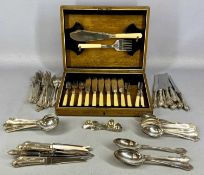 PLATED CUTLERY, James Dixon & Sons set of knives, forks, and spoons, approx. 47 pieces, cased set of