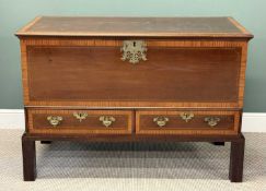 EDWARDS & ROBERTS MAHOGANY SILVER CHEST on stand, base drawers and baize lined interior, labelled '
