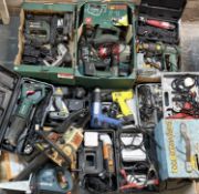 LARGE PARCEL OF POWER TOOLS, mainly electric, also including a Stihl chainsaw Provenance: deceased