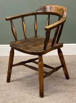 VINTAGE SMOKER'S BOW ARMCHAIR, 79 (h) x 60 (w) x 44cms (d) Provenance: deceased estate Ynys Môn