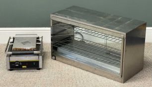 CATERING EQUIPMENT: BUFFALO PANINI TOASTER, model no. CD478; and a countertop food warmer, 42 (h)