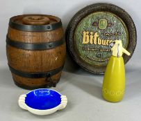 PUB ACCESSORIES & ADVERTISING Carlton Ware Guinness ash tray, blue and cream with gilt lettering,