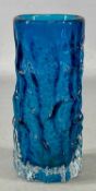 WHITEFRIARS KINGFISHER BLUE BARK VASE, designed by Geoffrey Baxter, 16cms (h) Provenance: deceased