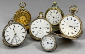 ASSORTED POCKET WATCHES, including full hunter with gold-plated case, open face with gold-plated