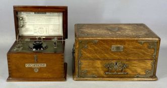 VINTAGE GECOPHONE MAHOGANY CASED CRYSTAL DETECTOR SET NO.1, instructions for working card under lid,