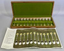 ROYAL HORTICULTURAL SOCIETY TWELVE FLOWER SPOONS in presentation case, Fellows Edition, each with