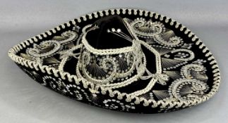 SPANISH SOMBRERO decorated with sequins and silver braid Provenance: private collection Conwy