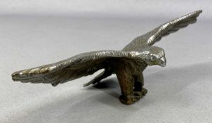 ALVIS CHROME SILVER EAGLE CAR MASCOT with outstretched wings, 21cms (w) Provenance: deceased