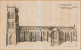 DANIEL KING 17th Century copper engraving - entitled, 'The South Prospect of Cathedral, Church of