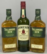 SPIRITS, Jameson Irish Whiskey 700ml 40%, and two Tullamore Dew 700ml 40% Provenance: deceased