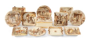 ADVERTISING CLUB HOUSE: ASSORTED NEW HALL (HANLEY) POTTERY BEER COASTERS, printed and enamelled with